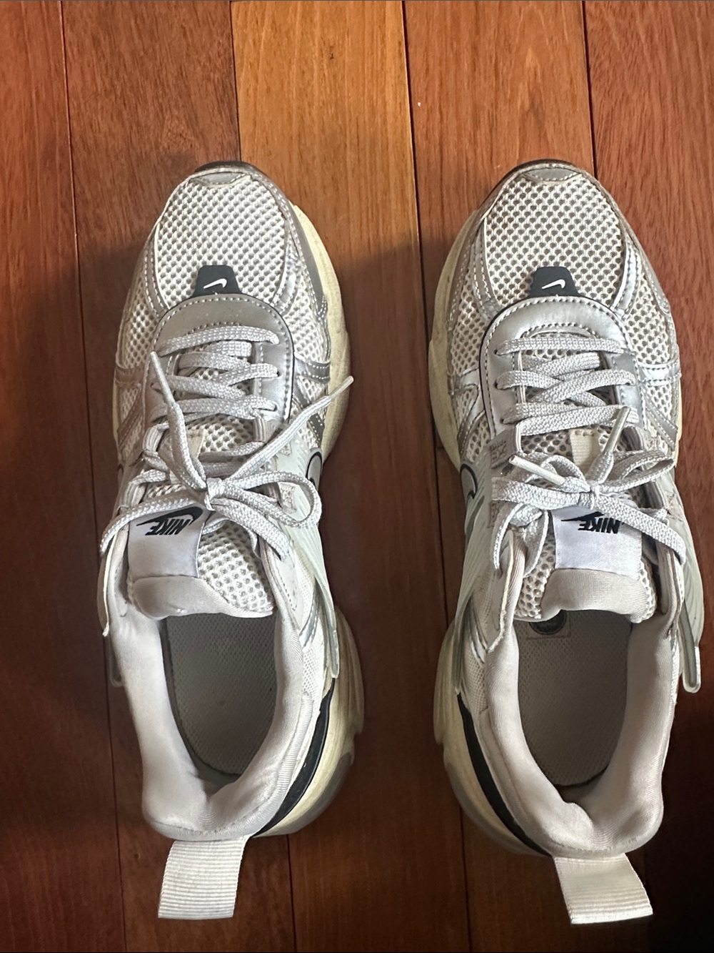 Nike White and Silver Trail-Style Sneakers - Picture 2 of 4